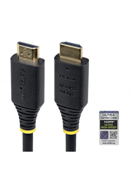 Cable hdmi 8k 0.5m - macho - macho - negro