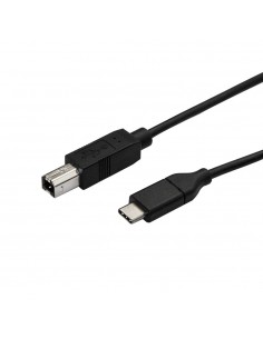 Cable usb tipo c a usb tipo b startech 0.5m - macho - macho - negro