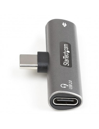 Adaptador audio y carga usb tipo c startech macho - hembra