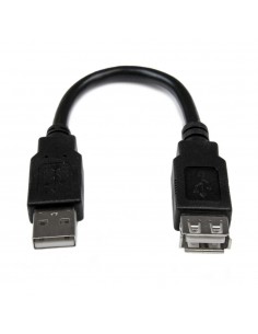 Cable usb tipo a startech 0.15m - macho - hembra - negro
