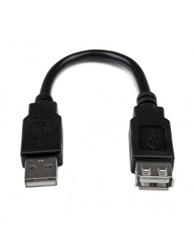 Cable usb tipo a startech 0.15m - macho - hembra - negro