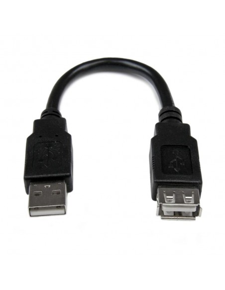Cable usb tipo a startech 0.15m - macho - hembra - negro