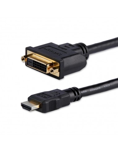 Cable hdmi a dvi - d startech 0.20m - macho - hembra - negro