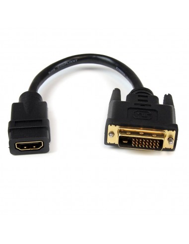 Cable dvi - d a hdmi startech 0.20m - macho - hembra - negro