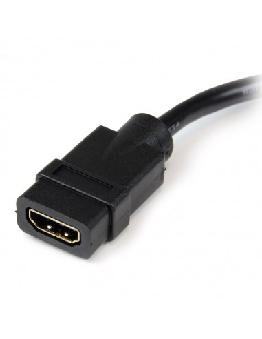 Cable dvi - d a hdmi startech 0.20m - macho - hembra - negro