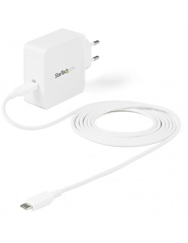 Cargador pared startech wch1ceu 60w 1x usb tipo c blanco + cable usb tipo c 2m