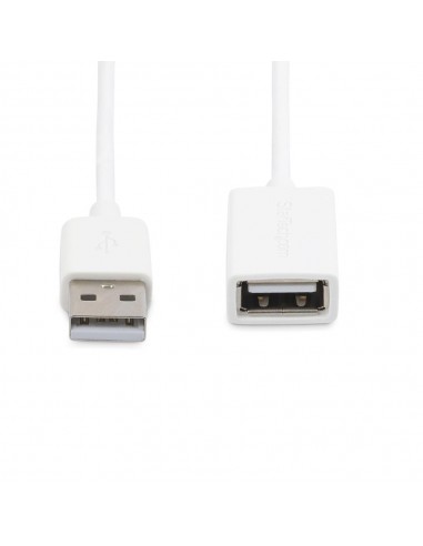 Cable usb tipo a startech 3m - macho - hembra - blanco