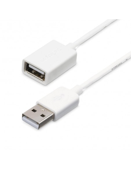Cable usb tipo a startech 1m - macho - hembra - blanco