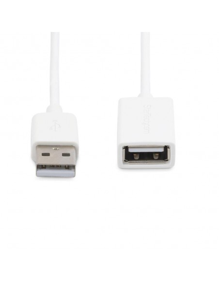 Cable usb tipo a startech 1m - macho - hembra - blanco