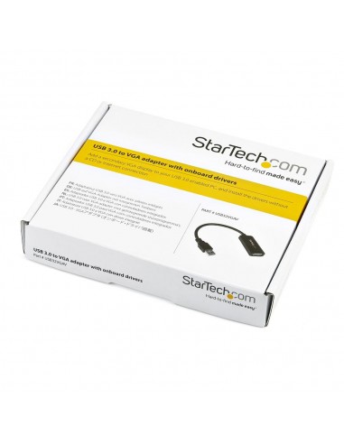 Adaptador usb tipo a a vga startech macho - hembra - negro