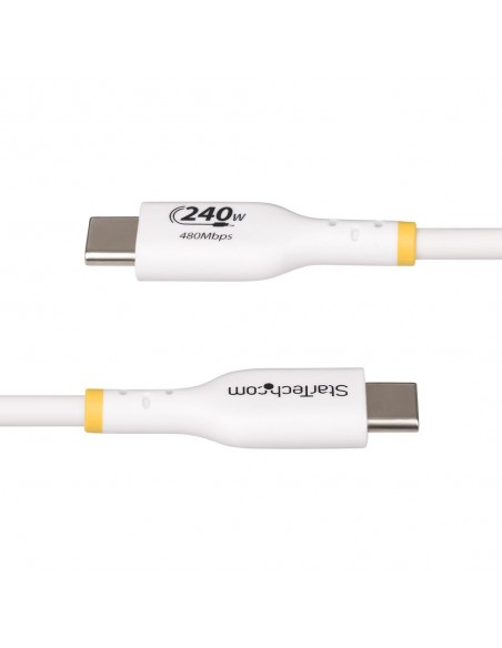 Cable usb tipo c startech 4m - macho - macho - blanco