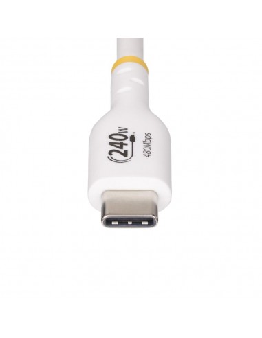 Cable usb tipo c startech 2m - macho - macho - blanco