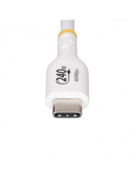 Cable usb tipo c startech 2m - macho - macho - blanco