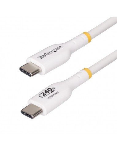 Cable usb tipo c startech 1m - macho - macho - blanco