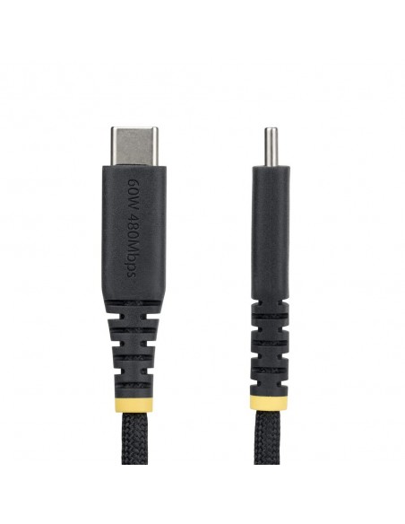 Cable usb tipo c startech 1m - macho - macho - negro trenzado