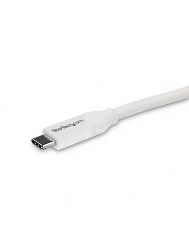 Cable usb tipo c startech 2m - macho - macho - blanco