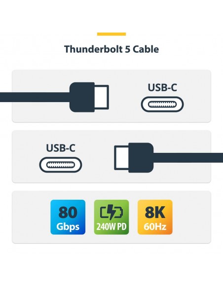 Cable usb tipo c startech 1m - macho - macho - negro Cable usb tipo c startech 1m - macho - macho - negro