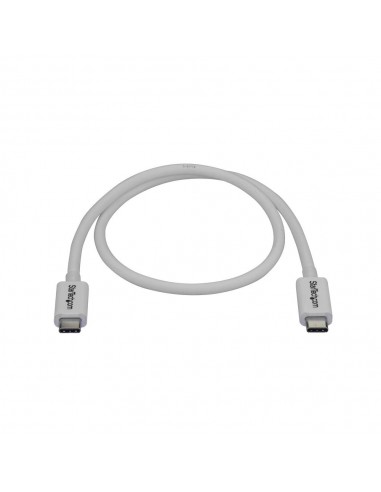 Cable usb tipo c startech 0.5m - macho - macho - blanco