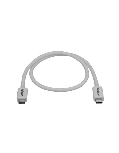 Cable usb tipo c startech 0.5m - macho - macho - blanco