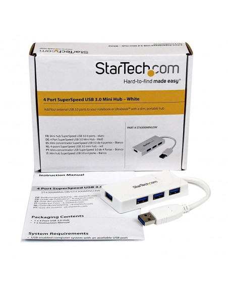 Hub startech usb tipo a 4 en 1 blanco Hub startech usb tipo a 4 en 1 blanco