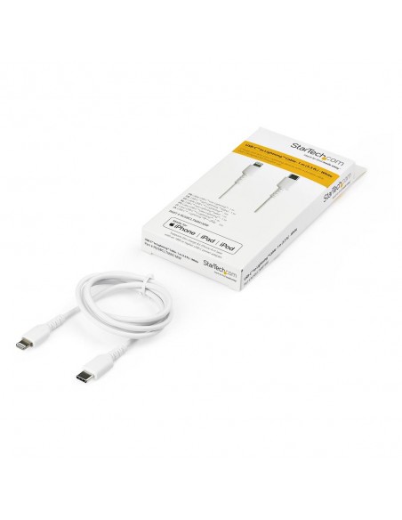 Cable lightning a usb tipo c startech 1m - macho - macho - blanco Cable lightning a usb tipo c startech 1m - macho - macho - blanco