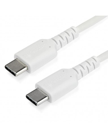 Cable usb tipo c startech 1m - macho - macho - blanco
