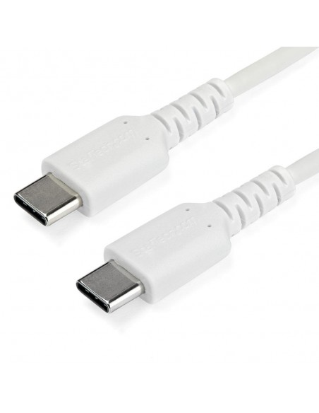 Cable usb tipo c startech 1m - macho - macho - blanco