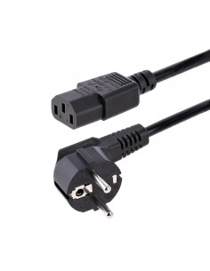Cable schuko a c13 startech 2m - macho - hembra - negro