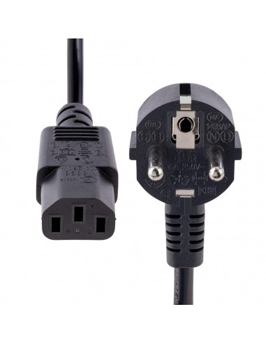 Cable schuko a c13 startech 2m - macho - hembra - negro