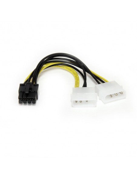 Cable 2x lp4 a pci express 8 pines startech 0.15m