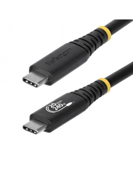 Cable usb tipo c staretch 2m - macho - macho - negro