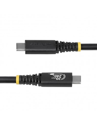 Cable usb tipo c staretch 2m - macho - macho - negro