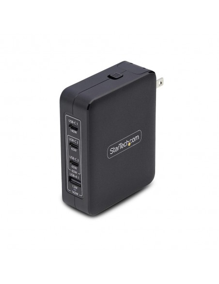 Cargador de pared para portatil gan startech 140w 4x usb tipo c