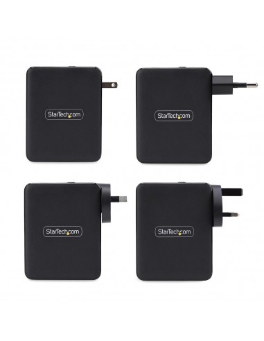 Cargador de pared para portatil gan startech 140w 4x usb tipo c