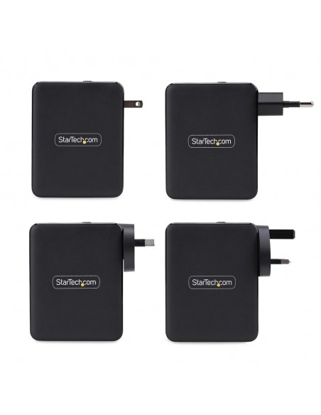 Cargador de pared para portatil gan startech 140w 4x usb tipo c Cargador de pared para portatil gan startech 140w 4x usb tipo c