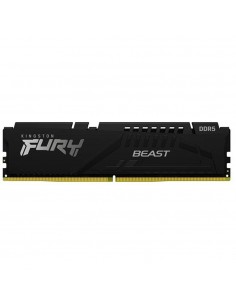 Memoria ram ddr5 8gb kingston - 6000mt - s - fury beast - c30 - negro