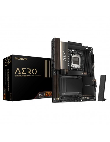 Placa base gigabyte gigabyte x870e aero x3d dark wood am5 atx - 4x ddr5 - 4x sata3