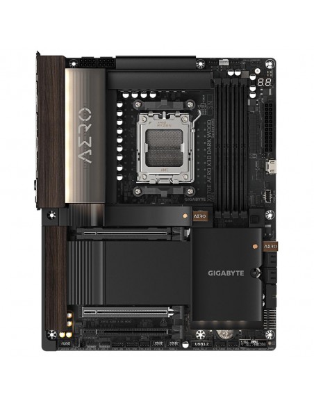 Placa base gigabyte gigabyte x870e aero x3d dark wood am5 atx - 4x ddr5 - 4x sata3