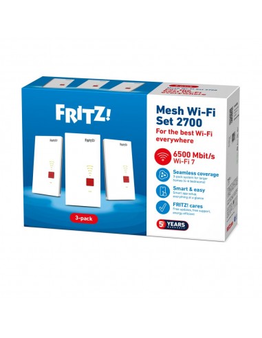 Repetidor wifi 7 fritz! 2700 5g mesh 3 unidades