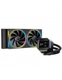Kit refrigeracion liquida deepcool lm240 led rgb 2x 120mm negro