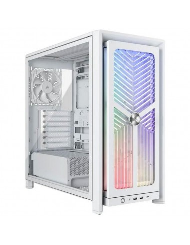 Caja ordenador gaming corsair frame 4000x rs atx cristal templado blanca