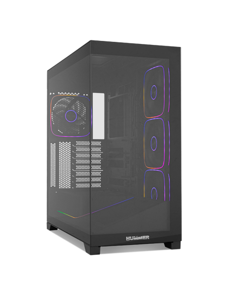 Caja ordenador gaming nox hummer blade argb airflow atx cristal templado negro
