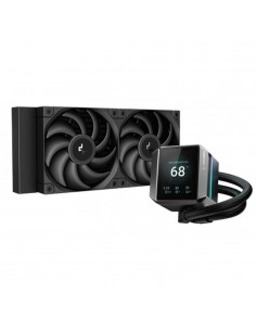 Kit refrigeracion liquida deepcool mystique 240 display 2.8 pulgadas 2x 120mm negro