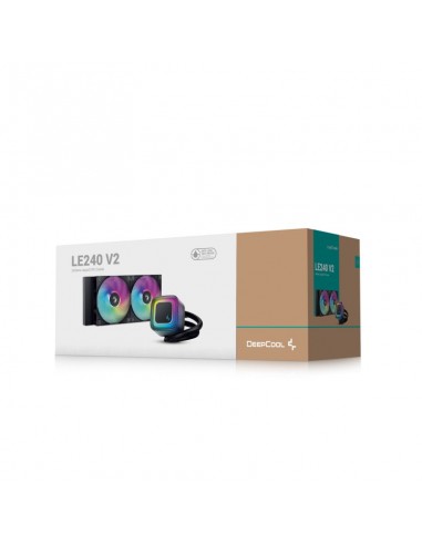 Kit refrigeracion liquida deepcool le240 v2 argb 2x 120mm negro