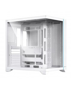 Caja ordenador gaming hiditec h3 pro atx argb cristal templado blanco