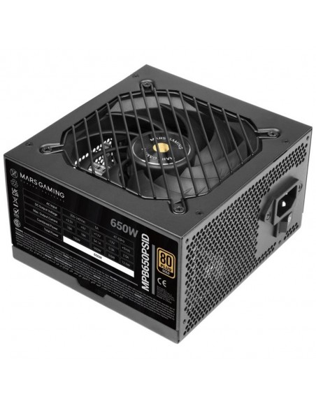 Fuente alimentacion mars gaming mpb650psid atx 650w negra