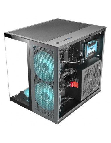 Caja ordenador mars gaming mcnovam matx cristal templado negra