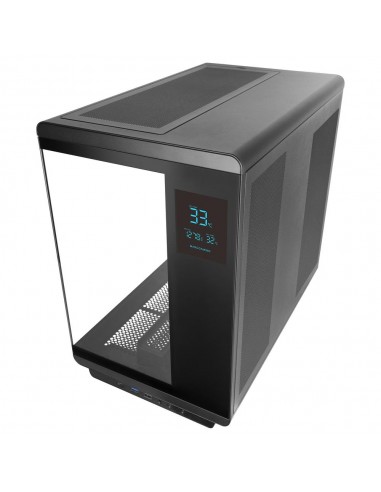 Caja ordenador mars gaming mc - revpro atx argb lcd 4.3 pulgadas cristal templado negra