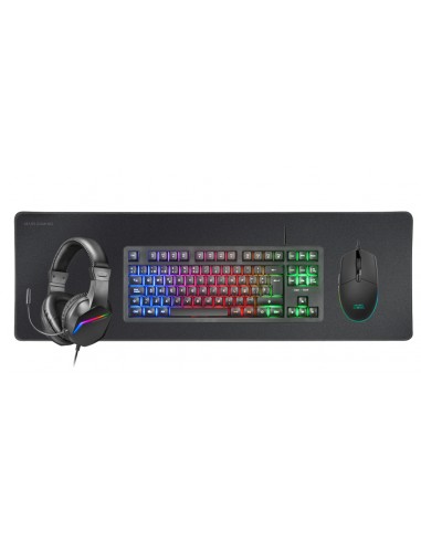 Kit mars gaming mcprgb3fr 4 en 1 negro frances