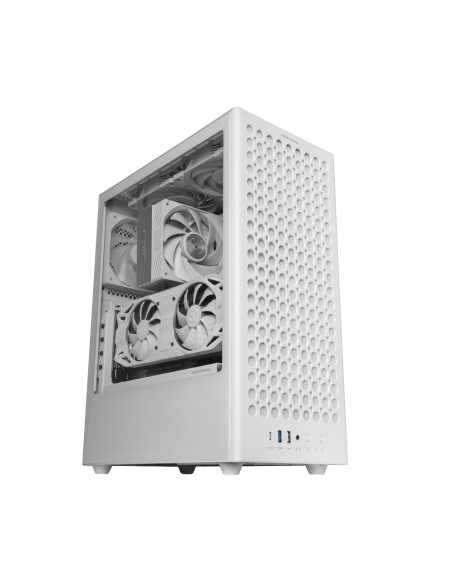 Caja ordenador mars gaming mc - t800 atx cristal templado blanca